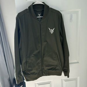 Stone brewery bomber style jacket size medium color green in great condition